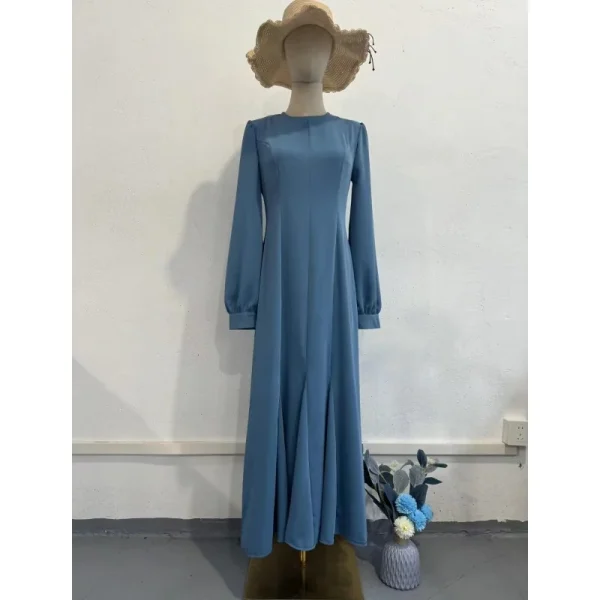 LE2699 Dubai Long Dresses Women Elegant 2025 Cross-Border Court Style Long-Sleeved Maxi Dress Lady