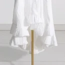 LE1687 Boutique Hot Sale 2025 New Pleated Collar Sleeveless Top Asymmetric Splicing Ruffled Half-body Skirt Two-piece Set