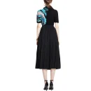 LE1256 Print Miyake  Pleated Short-sleeved T-shirt Loose Elastic Long Skirt 2 Piece Set High Quality Fabric Women's Sets