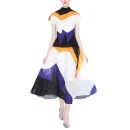 LE1258 Print Miyake  Pleated Short-sleeved T-shirt Loose Elastic Long Skirt 2 Piece Set High Quality Fabric Women's Sets