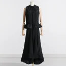 LE1687 Boutique Hot Sale 2025 New Pleated Collar Sleeveless Top Asymmetric Splicing Ruffled Half-body Skirt Two-piece Set