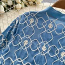 LW0650 Foreign Style Embroidery Single Breasted Shirt Woman Vintage Loose Base Long Sleeve Shirt Woman Blouses for Lady