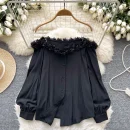 LW0822 Niche Chain Stereoscopic Lace Loose-Fitting Chic Shirt Blouses For Lady Blouses Elegant Women Ladies