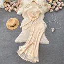 LE2076 Luxury Luxury Glitter Tank Top 100 Fish Tail Skirt Sexy Vacation Style Two-Piece Set