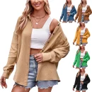 Women's Fall and Winter New Cross-border Casual Fashion Pockets Loose Long-sleeved Solid Color Shirt