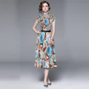 High Quality 2 Piece Sets Short-Sleeved T-Shirt Women Two Miyake Pleated Skirt Set Printed Pleated Boutique Women'S Set