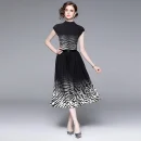 2025 Leopard Print Miyake Pleated Top Long Pleated Skirt High Quality Fabric Pleated Top Pleated Skirt Boutique Women's Sets