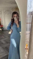 LE2699 Dubai Long Dresses Women Elegant 2025 Cross-Border Court Style Long-Sleeved Maxi Dress Lady