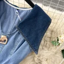 LE2652 Boutique Denim Dresseses Female Korean V-Neck Sleeveless Midi Dress Direct Elegant Women'S Dresses