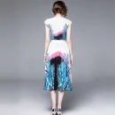 LE1267 in Stock Miyake Pleated Top Pleated Skirt Two-Piece Set 2025 New Printed Pleated Skirt Set