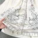 LE2586 Vintage Printed Dresses Autumn Lantern Long Sleeve V-Neck Holiday Dress Women Boutique Belted Midi Party Dresses Robe