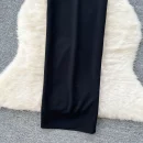 LE4767 Sexy Hollow Waist Exposure Hot Drill Three-Dimensional Flower Waist Slimming Sleeveless Neck Hanging Foreign Dress