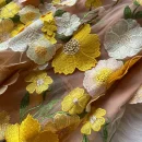 LE2621 Vintage Three-Dimensional Flower Decoration Maxi Lace Dresses Elegant Women'S Boutique Embroidery Long Fishtail Dress