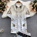 LE4090 Women'S Short-Sleeved Shirt Women'S Design Sense Small Print High-Waisted Skirt Two-Piece Set of Fashion