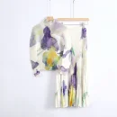 Fold Suit Print High Collar Fold Top + Pleated Skirt Casual Two Piece Set