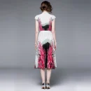 LE1267 in Stock Miyake Pleated Top Pleated Skirt Two-Piece Set 2025 New Printed Pleated Skirt Set