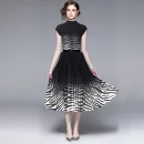 2025 Leopard Print Miyake Pleated Top Long Pleated Skirt High Quality Fabric Pleated Top Pleated Skirt Boutique Women's Sets