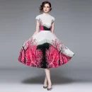 LE1267 in Stock Miyake Pleated Top Pleated Skirt Two-Piece Set 2025 New Printed Pleated Skirt Set