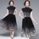 2025 Leopard Print Miyake Pleated Top Long Pleated Skirt High Quality Fabric Pleated Top Pleated Skirt Boutique Women's Sets