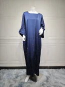 LE2727 Middle East Muslim Elegant Long-Sleeved Dinner Dress Hot Drill Craft Set Robe Long Dress Abaya Women Maxi Dresses