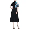 LE1256 Print Miyake  Pleated Short-sleeved T-shirt Loose Elastic Long Skirt 2 Piece Set High Quality Fabric Women's Sets