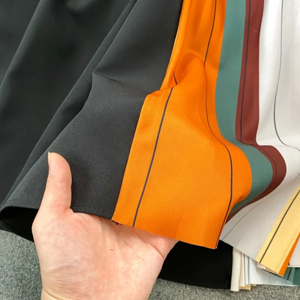 LE2690 2025 Office Lady Evening Dresses Autumn Elegant Temperament Long Dresses Patchwork Gradual Color Pleated Dresses Winter - Image 6