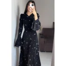 LE2590 Autumn Middle East Maxi Dresses Women Lady Elegant Formal 2025 New Flared Long Sleeve Socialite Party Evening Gown Ladies