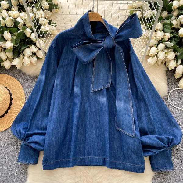 LW0834 Vintage Woman Blouse Elegant Relaxed Blouse Ruched Decoration Breathable Spring Season Woven Europe