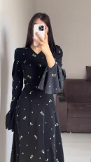 LE2590 Autumn Middle East Maxi Dresses Women Lady Elegant Formal 2025 New Flared Long Sleeve Socialite Party Evening Gown Ladies