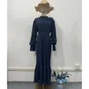 LE2698 Saudi Arabian Maxi Evening Dresses Temperament Luxury Stand Collar Women'S Spring Cross-Border Dress Long Pleated Dresses