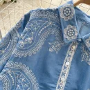 LW0655 Vintage Style Embroidery Shirt Women'S Loose Casual Long-Sleeved Blouse Shirts for Women Tops