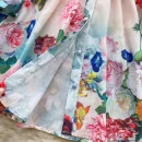 LE2643 Retro Romantic Mini Printed Dresses Woman Atmosphere Sense Floral Dress Female Lantern Sleeve Super fairy Short Dresses