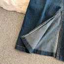 LE2670 European Splicing Denim Dresses Women'S Boutique 2025 Autumn and Winter Foreign Office Shirt Dresses Women Lady Elegant