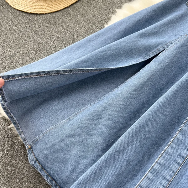 LE2652 Boutique Denim Dresseses Female Korean V-Neck Sleeveless Midi Dress Direct Elegant Women'S Dresses - Image 6