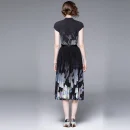LE1279 2025 Boutique Two Piece Set T-Shirt Printed Pleated Skirt Boutique Women'S 2-Piece Set Miyake Pleated Casual Style Sets