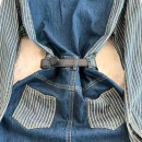 LE2670 European Splicing Denim Dresses Women'S Boutique 2025 Autumn and Winter Foreign Office Shirt Dresses Women Lady Elegant