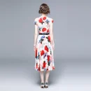 LE1246 in Stock Boutique Womens 2 Piece Sets High Quality Fabric Short-Sleeved Top Miyake Pleated Printed Long Pleated Skirt